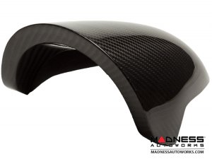 FIAT 500 Instrument Cover - Carbon Fiber - Koshi Composites - Italian Flag w/ Black Scorpion 